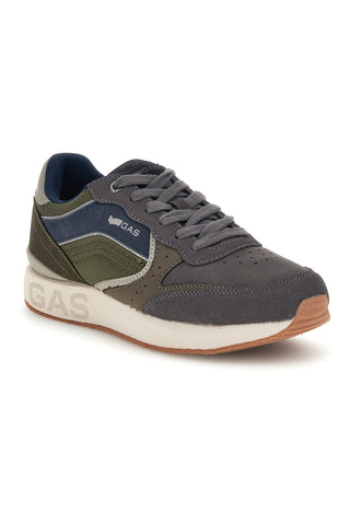 Sneakers grigie con inserti verdi e suola bicolore Gas Douglas Gs