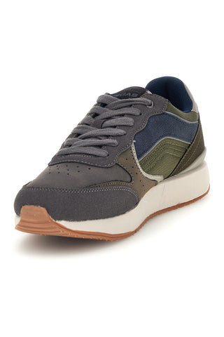 Sneakers blu con inserti colorblock e suola bicolore Gas Douglas Mix