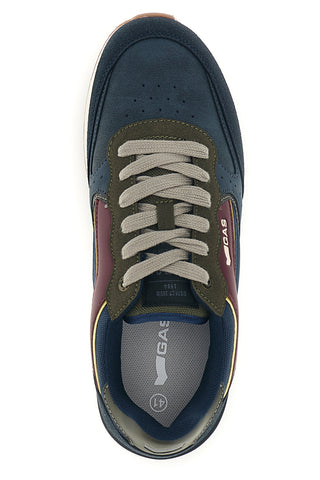 Sneakers blu con inserti colorblock e suola bicolore Gas Douglas Mix