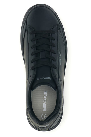 Schwarze Sneaker mit Logo an der Seite und farblich passender Sohle – Gas Leonard Ltx GAM624507