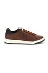 Braune Sneaker mit blauen Details von Sergio Tacchini, Modell „New Capri“