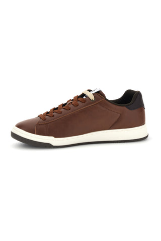 Braune Sneaker mit blauen Details von Sergio Tacchini, Modell „New Capri“