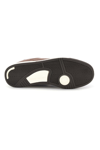 Braune Sneaker mit blauen Details von Sergio Tacchini, Modell „New Capri“