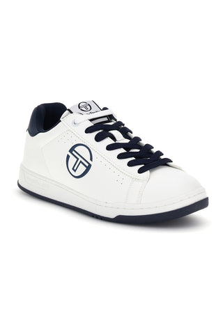 Weiße Sneaker mit blauen Details von Sergio Tacchini, Modell „New Capri“