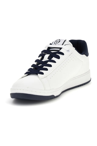 Weiße Sneaker mit blauen Details von Sergio Tacchini, Modell „New Capri“