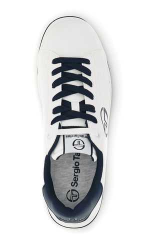 Weiße Sneaker mit blauen Details von Sergio Tacchini, Modell „New Capri“