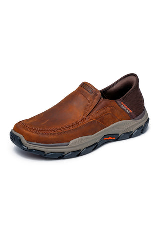 Braune Freizeitschuhe „Slip-Ins“ von Skechers Respected Elgin