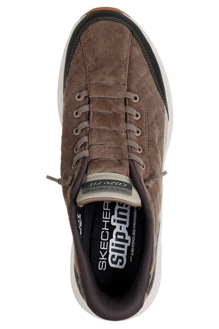 Grüne Sport-Sneaker „Slip-Ins“ von Skechers Contour Foam Cordelux