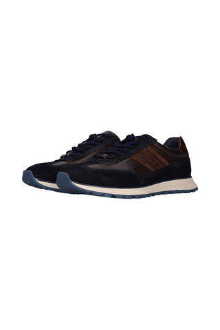 Blaue Sneaker aus Leder von Bugatti 332AWC0314104115