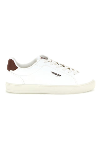 Sneakers bianche con tallone a contrasto e logo laterale Wrangler Wrangler Dusteen Men Low
