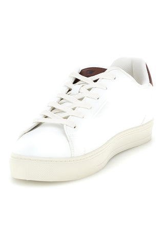 Sneakers bianche con tallone a contrasto e logo laterale Wrangler Wrangler Dusteen Men Low