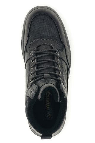 Sneakers alte grigie con fodera calda e logo impresso Wrangler Grit Men Mid