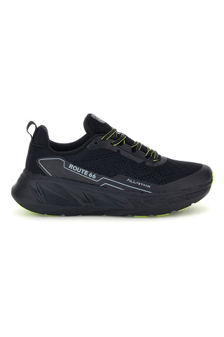 Sneakers nere traforate con dettagli giallo fluo Route 66 RO51038D