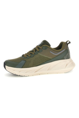 Sneakers verde militare traforate con suola alta Route 66 RO51811D