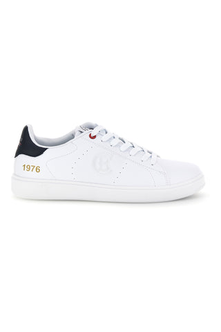 Sneaker Bianca con Dettagli Blu Navy Cotton belt CBM624A3004