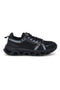 Schwarze Sneaker aus Stoff mit grauen Details 2t2l B009