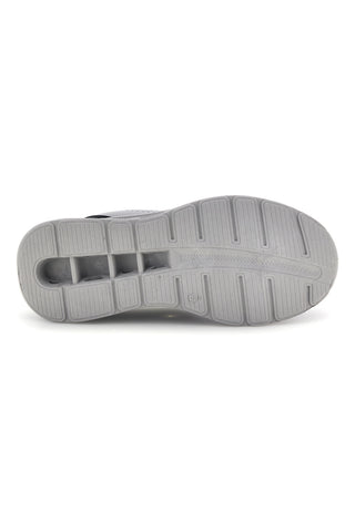 Graue Sneaker aus Stoff mit neonfarbenen Details 2t2l B009