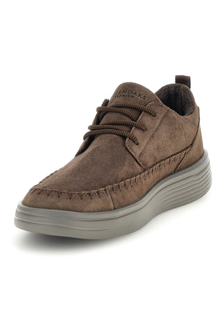Scarpe stringate tortora effetto scamosciato con cuciture a vista Sevenoaks YH255651