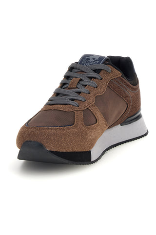 Braune Sneaker mit seitlichem „Us Grand Polo“-Logo, Modell GPM12175M6568