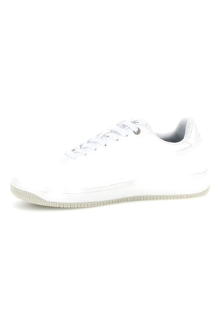 Weiße Sneaker mit Logo an der Seite und goldenen Details – Us Grand Polo GPM23100L1010