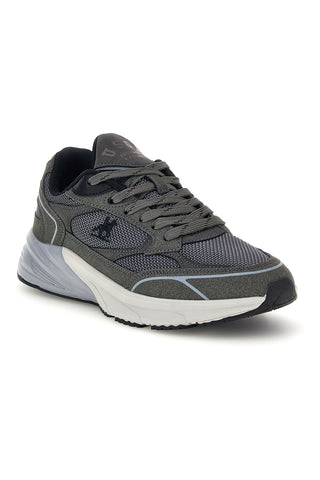Graue Sneaker mit Mesh-Einsätzen und zweifarbiger Sohle – Us Grand Polo GPM46255M4367