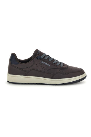 Braune Sneaker mit blauen Details und zweifarbiger Sohle Carrera CAM237176838