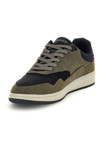Sneaker in Militärgrün mit schwarzen Einsätzen und geprägtem Carrera-Logo CAM23716N7720