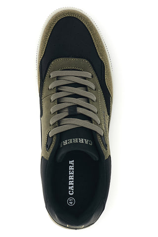 Sneaker in Militärgrün mit schwarzen Einsätzen und geprägtem Carrera-Logo CAM23716N7720