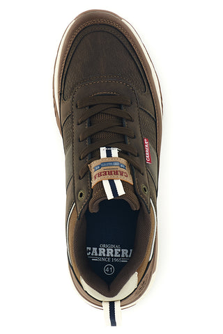 Sneakers marroni con inserti a contrasto e suola bicolore Carrera CAM83050M6868
