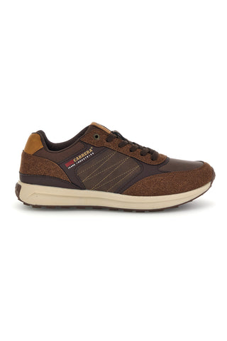 Sneakers marroni con inserti a contrasto e suola bicolore Carrera CAM53010M6565