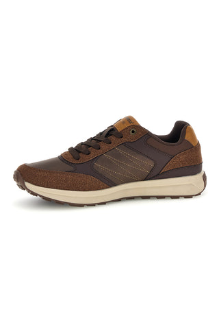 Sneakers marroni con inserti a contrasto e suola bicolore Carrera CAM53010M6565