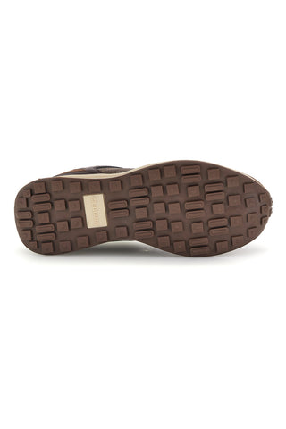 Sneakers marroni con inserti a contrasto e suola bicolore Carrera CAM53010M6565