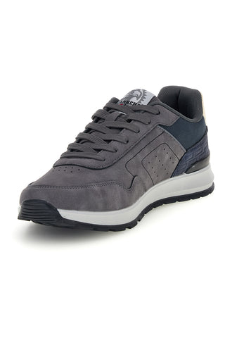 Sneakers grigie con inserti blu e suola bicolore Carrera CAM33011M4343