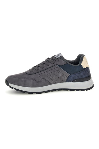 Sneakers grigie con inserti blu e suola bicolore Carrera CAM33011M4343