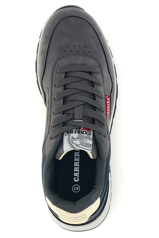 Sneakers grigie con inserti blu e suola bicolore Carrera CAM33011M4343