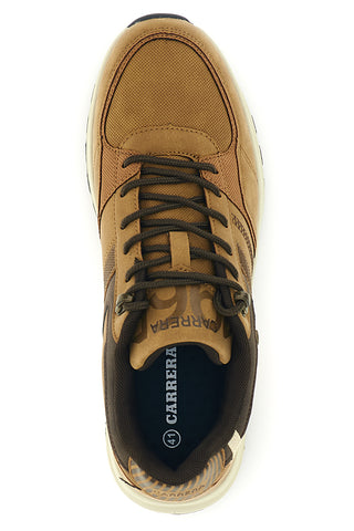 Sneakers cammello con inserti a contrasto e suola bicolore Carrera CAM51012M6060