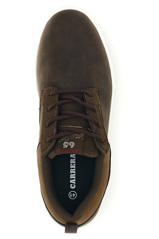 Sneakers marroni con inserto a contrasto e suola bianca Carrera CAM83001N6868