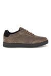 Taupefarbene Sneaker aus echtem Leder, hergestellt in Italien, Modell Ptr 3300