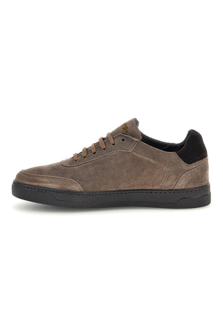 Taupefarbene Sneaker aus echtem Leder, hergestellt in Italien, Modell Ptr 3300