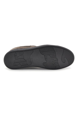 Taupefarbene Sneaker aus echtem Leder, hergestellt in Italien, Modell Ptr 3300