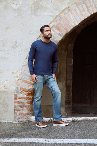 Sneakers marroni in vera pelle made in Italy Ptr 3000