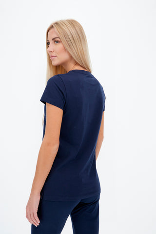 Etonic W2002 Blaues T-Shirt mit Rundhalsausschnitt