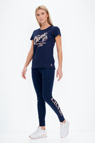 Etonic W2002 Blaues T-Shirt mit Rundhalsausschnitt