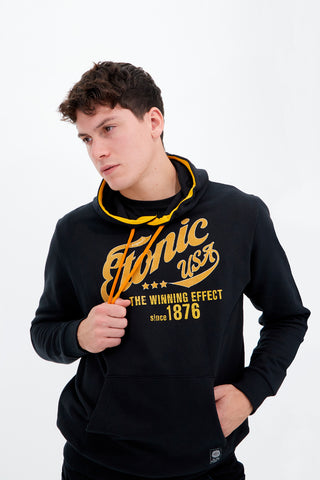 Etonic M2003 Schwarzes Sweatshirt mit gelben Details