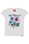 Thank You Mom T-Shirt G1075 Weiß mit „Say Cheese !!!“-Aufdruck
