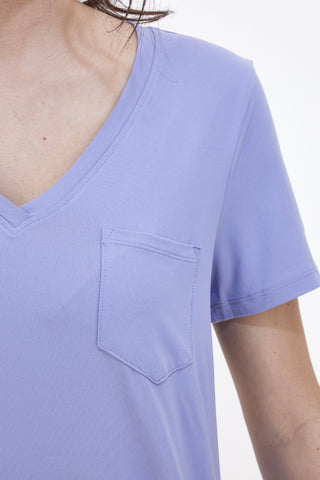 Skechers Godri Serene V-Neck Tee Lila T-Shirt