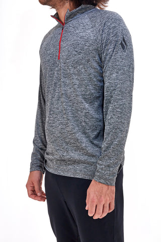Halbreißverschluss-Shirt Melange Grey Skechers Godri Charger Surge