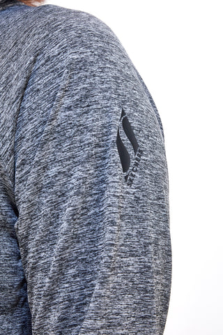 Halbreißverschluss-Shirt Melange Grey Skechers Godri Charger Surge