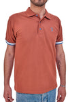 Gebranntes braunes Halbarm-Poloshirt US Golf Club 1327