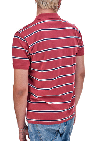 Polo Mezza Manica Rossa a Righe US Golf Club 1351